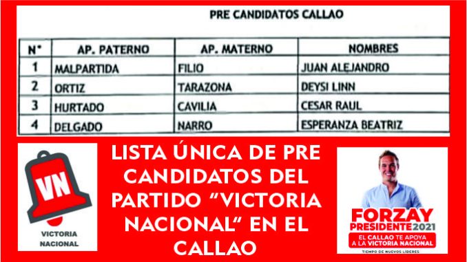 candidatos victoria nacional